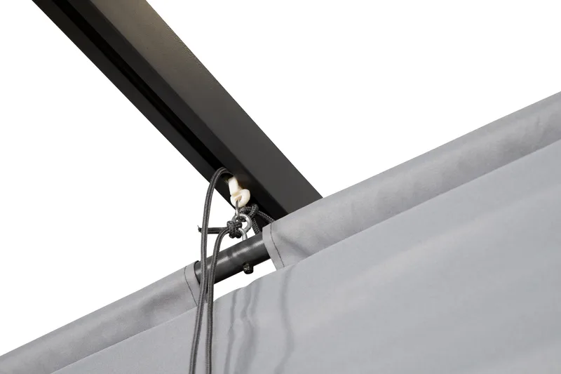 Pergola Lazio 295x395 cm - Musta/Harmaa - Puutarhakalusteet - Aurinkosuoja - Pergola