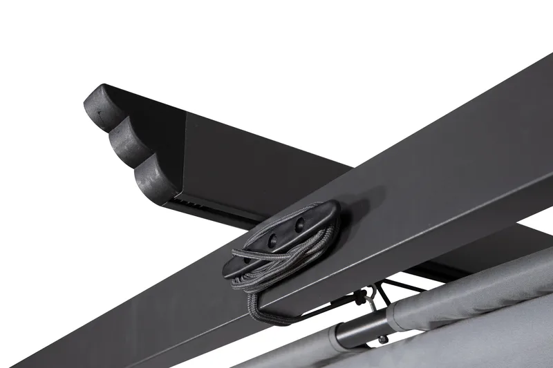 Pergola Lazio 295x395 cm - Musta/Harmaa - Puutarhakalusteet - Aurinkosuoja - Pergola