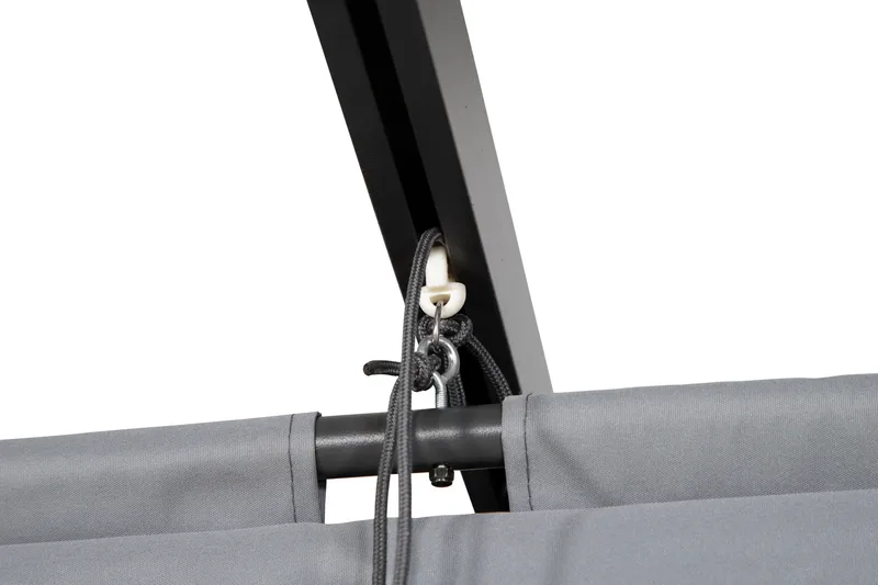 Pergola Lazio 295x395 cm - Musta/Harmaa - Puutarhakalusteet - Aurinkosuoja - Pergola