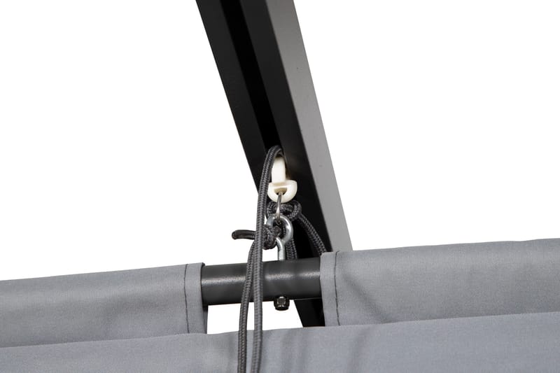 Pergola Lazio 295x395 cm - Musta/Harmaa - Puutarhakalusteet - Aurinkosuoja - Pergola