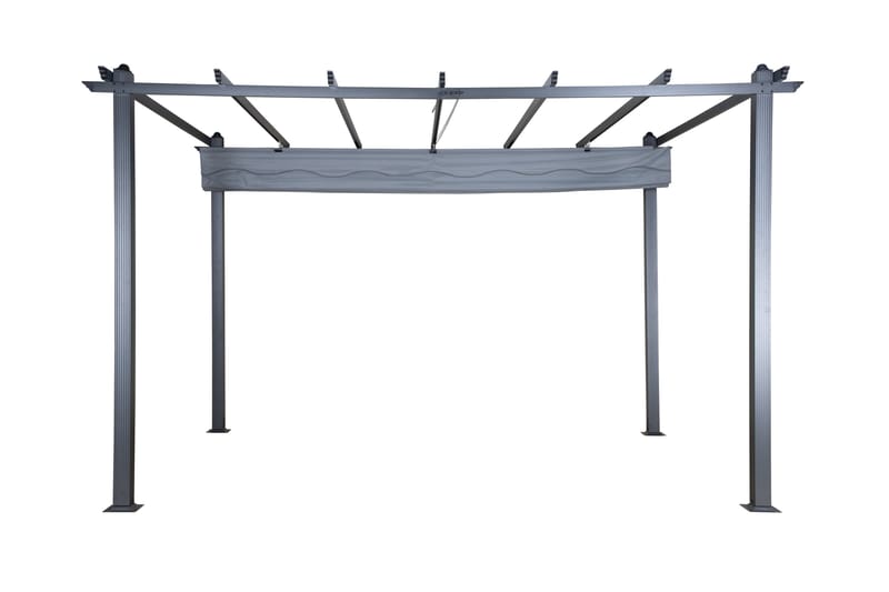 Pergola Lazio 295x395 cm - Musta/Harmaa - Puutarhakalusteet - Aurinkosuoja - Pergola