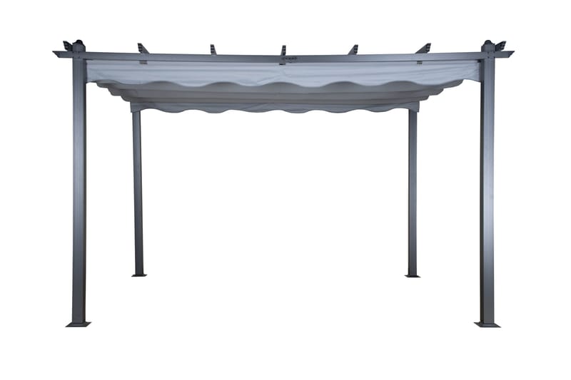 Pergola Lazio 295x395 cm - Musta/Harmaa - Puutarhakalusteet - Aurinkosuoja - Pergola