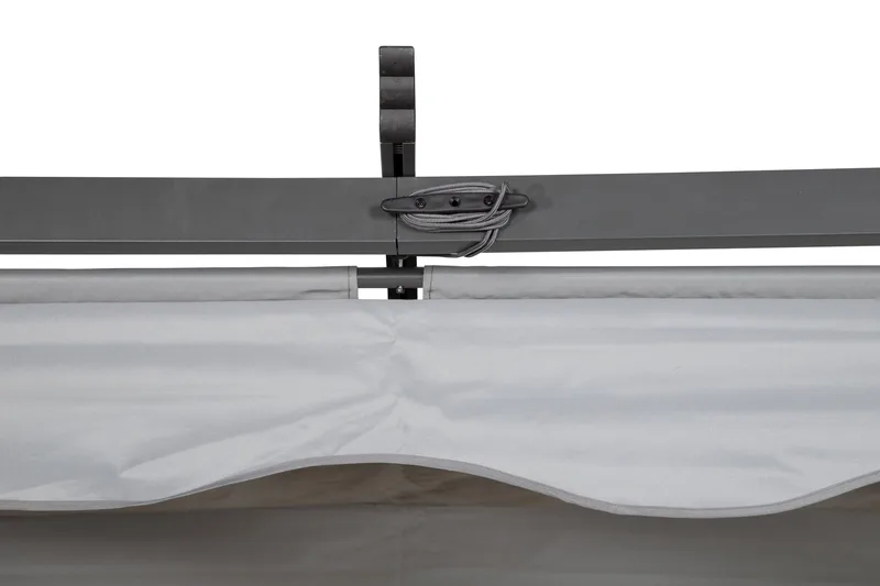 Pergola Lazio 295x395 cm - Musta/Harmaa - Puutarhakalusteet - Aurinkosuoja - Pergola