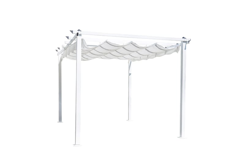 Pergola Lazio 348 cm - Valkoinen - Puutarhakalusteet - Aurinkosuoja - Pergola