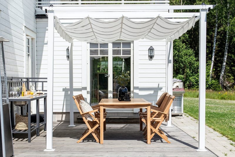Pergola Lazio - Valkoinen - Puutarhakalusteet - Aurinkosuoja - Pergola