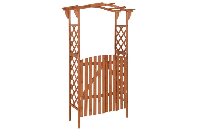 Pergola portilla 116x40x204 cm täysi kuusi - Ruskea - Puutarhakalusteet - Aurinkosuoja - Pergola
