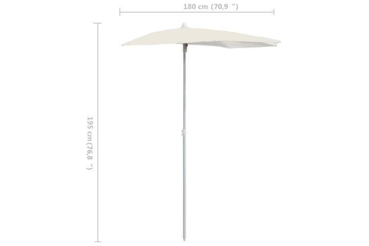 Puoliaurinkovarjo tangolla 180x90 cm hiekka - Aurinkovarjo