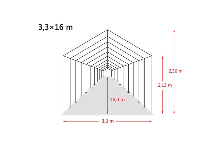 Irrotettava karjateltta PVC 550 g/m² 3,3x16 m tummanvihreä - Sermit ja tuulisuojat - Sermi