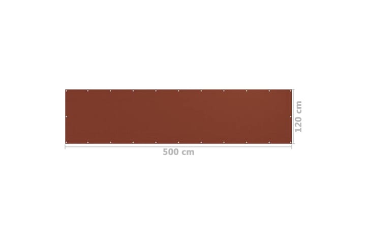 Parvekkeen suoja terrakotta 120x500 cm HDPE - Ruskea - Sermit ja tuulisuojat - Sermi