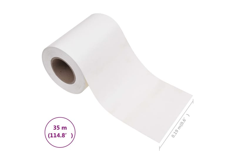 Puutarhan yksityisyyden suoja PVC 35x0,19 m valkoinen - Valkoinen - Puutarhakalusteet - Aurinkosuoja - Sermit ja tuulisuojat