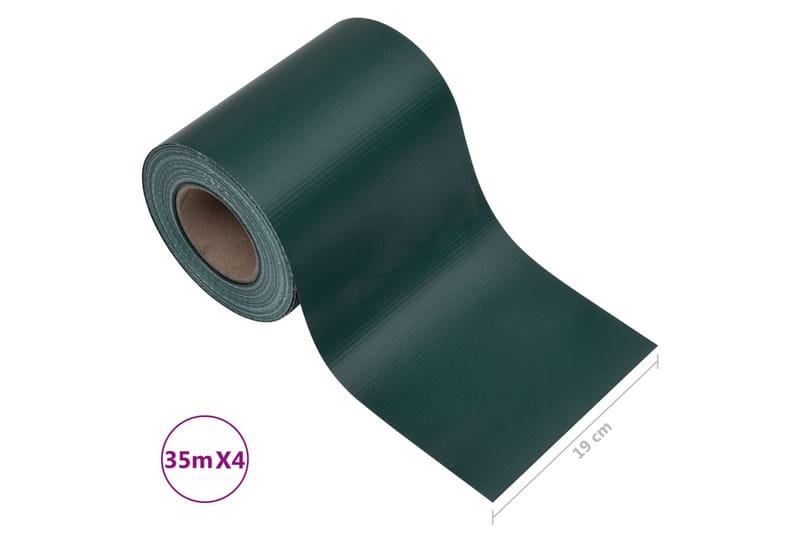 Puutarhan yksityisyyden suojat 4 kpl PVC 35x0,19m - Vihreä - Puutarhakalusteet - Aurinkosuoja - Sermit ja tuulisuojat