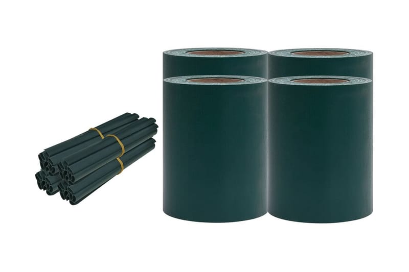 Puutarhan yksityisyyden suojat 4 kpl PVC 35x0,19m - Vihreä - Puutarhakalusteet - Aurinkosuoja - Sermit ja tuulisuojat