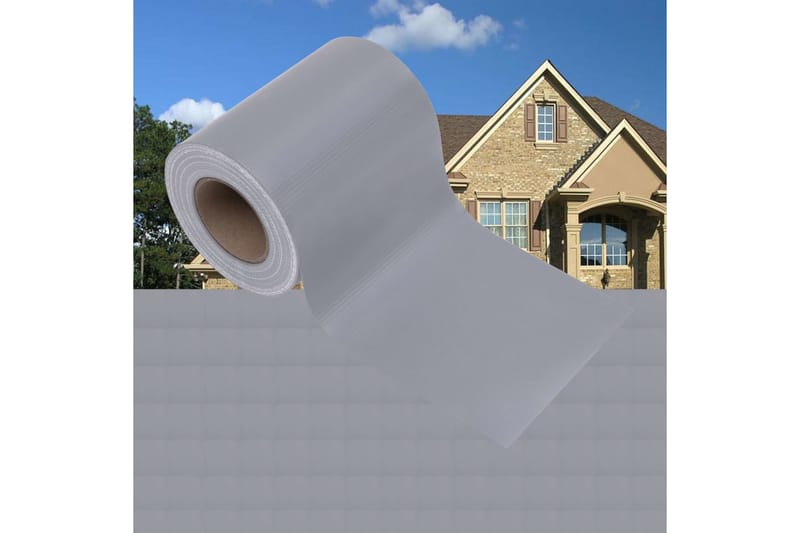 Puutarhan yksityisyyden suojat 4 kpl PVC 35x0,19m - Harmaa - Puutarhakalusteet - Aurinkosuoja - Sermit ja tuulisuojat