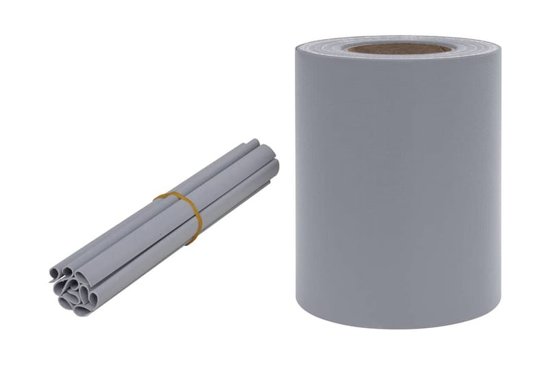 Puutarhan yksityisyyden suojat 4 kpl PVC 35x0,19m - Harmaa - Puutarhakalusteet - Aurinkosuoja - Sermit ja tuulisuojat