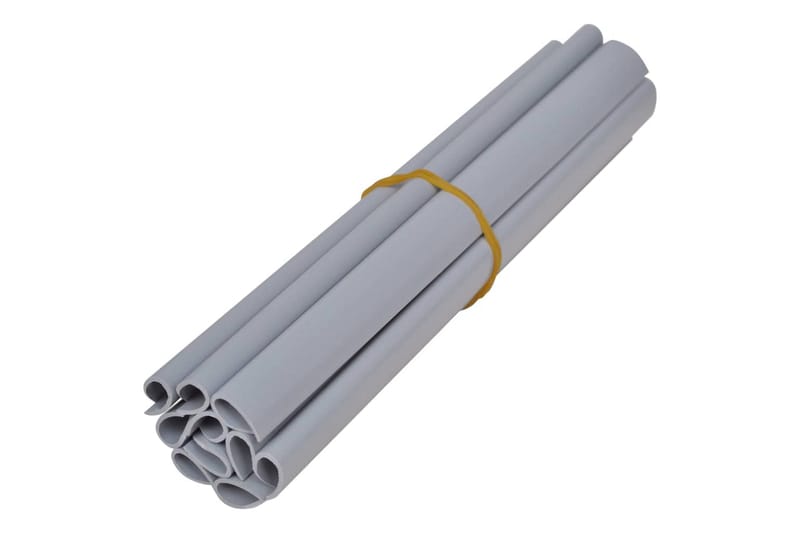 Puutarhan yksityisyyden suojat 4 kpl PVC 35x0,19m - Harmaa - Puutarhakalusteet - Aurinkosuoja - Sermit ja tuulisuojat