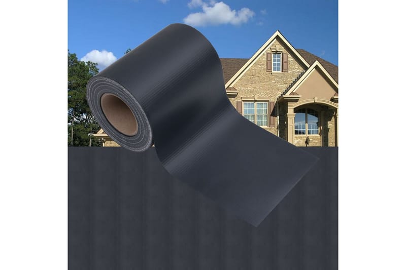 Puutarhan yksityisyyden suojat 4 kpl PVC 35x0,19m - Harmaa - Puutarhakalusteet - Aurinkosuoja - Sermit ja tuulisuojat