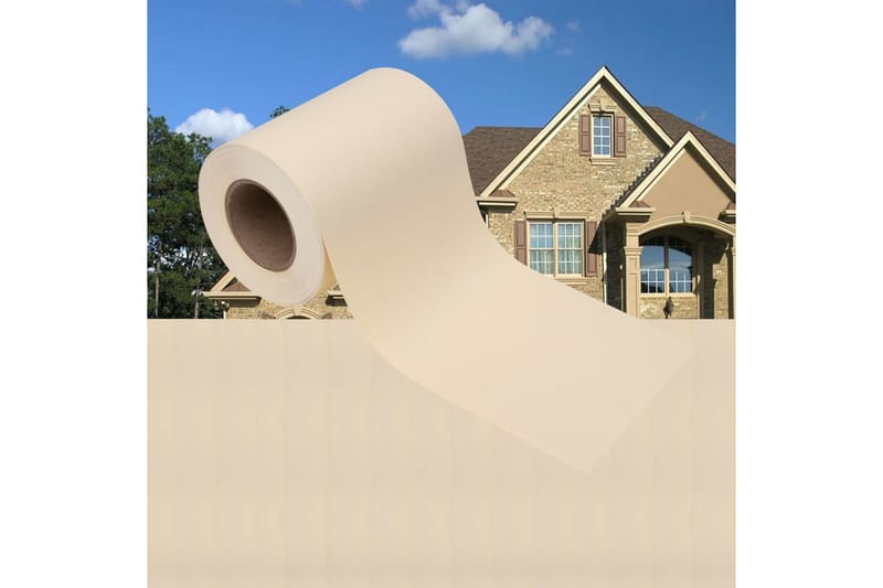 Puutarhan yksityisyyden suojat 4 kpl PVC 35x0,19 m kerma - Kerma - Puutarhakalusteet - Aurinkosuoja - Sermit ja tuulisuojat