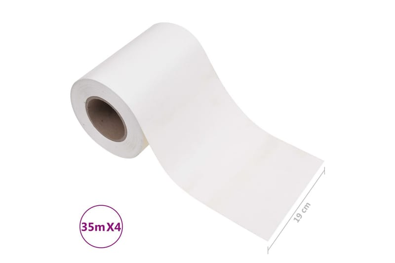 Puutarhan yksityisyyden suojat 4 kpl PVC 35x0,19 m valkoinen - Valkoinen - Puutarhakalusteet - Aurinkosuoja - Sermit ja tuulisuojat