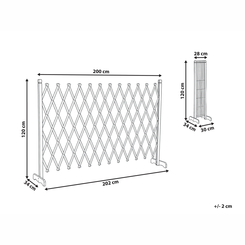Puutarhasäleikkö Sciolze säädettävä - Ruskea - Puutarhakalusteet - Aurinkosuoja - Sermit ja tuulisuojat - Säleikkö
