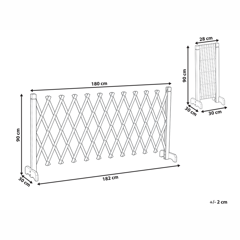 Puutarhasäleikkö Sciolze säädettävä - Ruskea - Puutarhakalusteet - Aurinkosuoja - Sermit ja tuulisuojat - Säleikkö