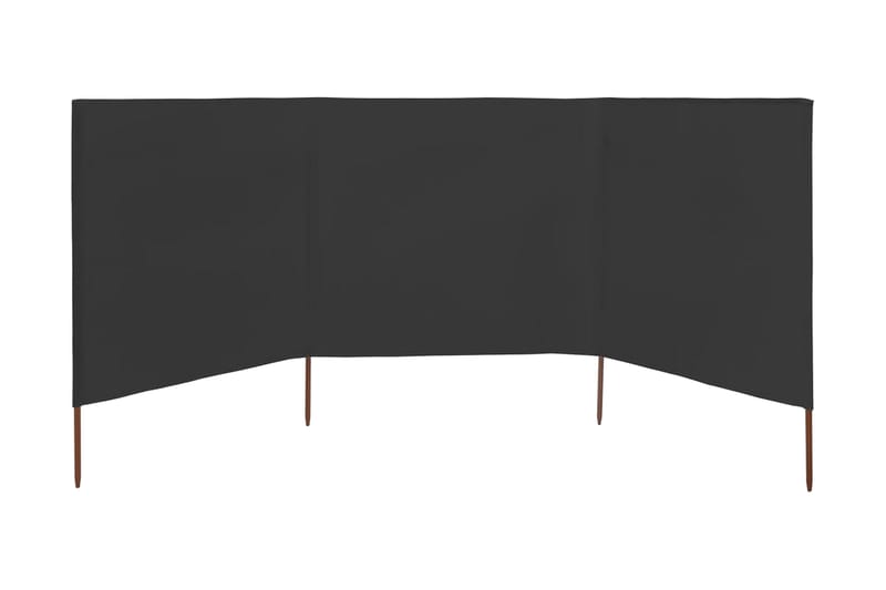 Tuulensuojakangas 3 paneelilla 400 x 120 cm antrasiitti - Puutarhakalusteet - Aurinkosuoja - Sermit ja tuulisuojat