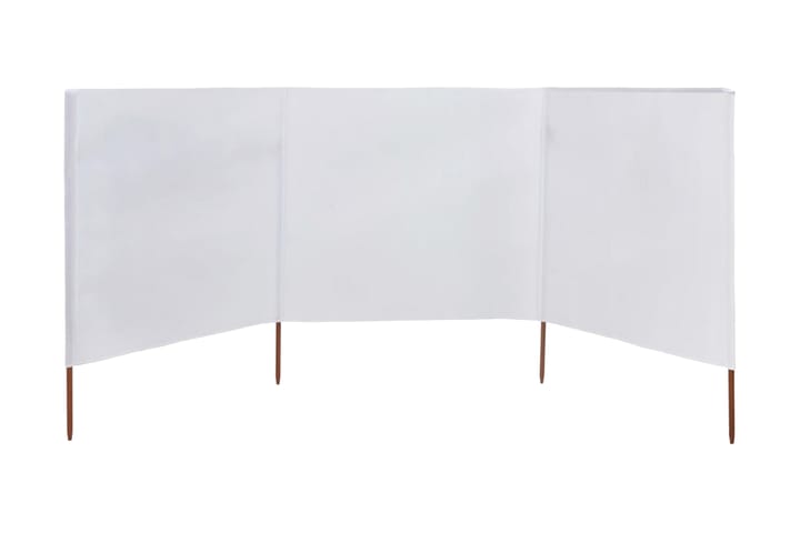 Tuulensuojakangas 3 paneelilla 400 x 120 cm valkoinen - Valkoinen - Sermit ja tuulisuojat - Sermi