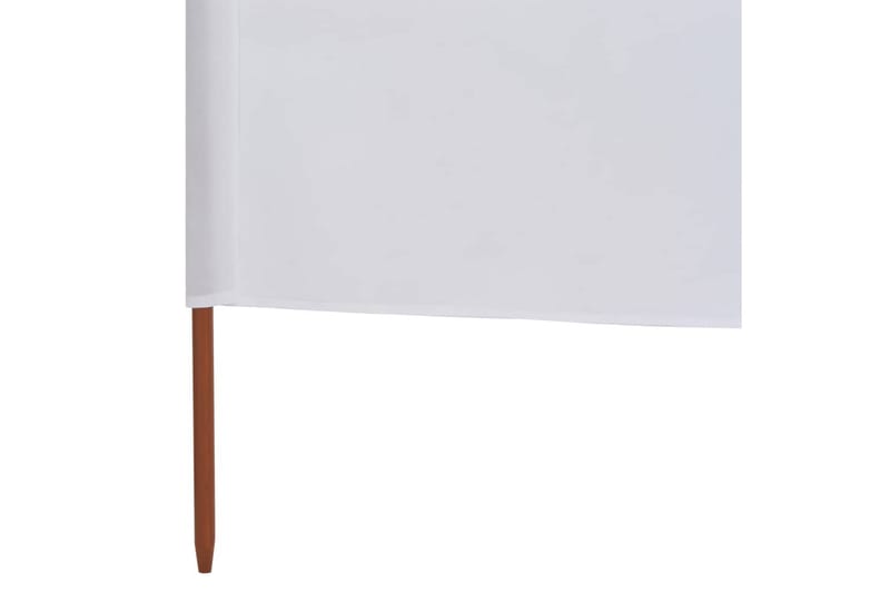 Tuulensuojakangas 3 paneelilla 400 x 120 cm valkoinen - Valkoinen - Puutarhakalusteet - Aurinkosuoja - Sermit ja tuulisuojat