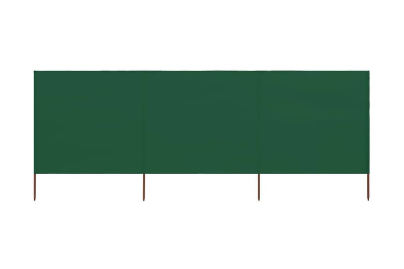 Tuulensuojakangas 3 paneelilla 400 x 120 cm vihreä - Vihreä - Puutarhakalusteet - Aurinkosuoja - Sermit ja tuulisuojat