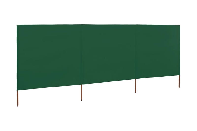 Tuulensuojakangas 3 paneelilla 400 x 120 cm vihreä - Vihreä - Puutarhakalusteet - Aurinkosuoja - Sermit ja tuulisuojat