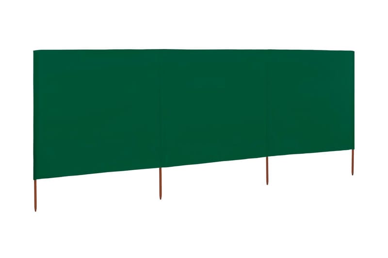 Tuulensuojakangas 3 paneelilla 400x160 cm vihreä - Vihreä - Puutarhakalusteet - Aurinkosuoja - Sermit ja tuulisuojat
