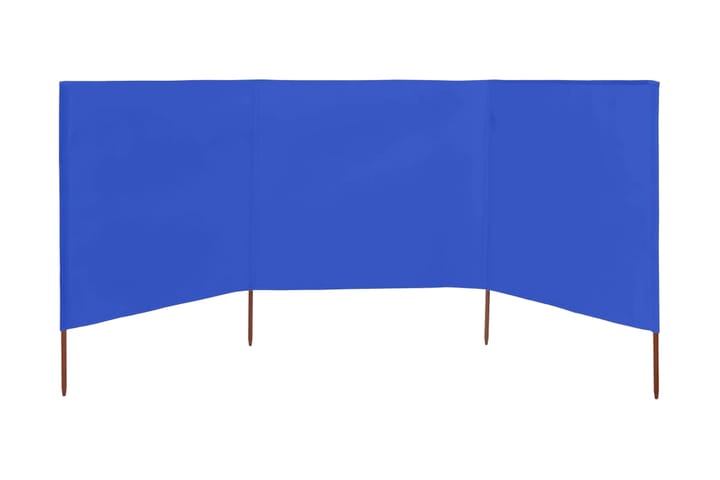 Tuulensuojakangas 3 paneelilla 400x80 cm taivaansininen - Sininen - Sermit ja tuulisuojat - Sermi