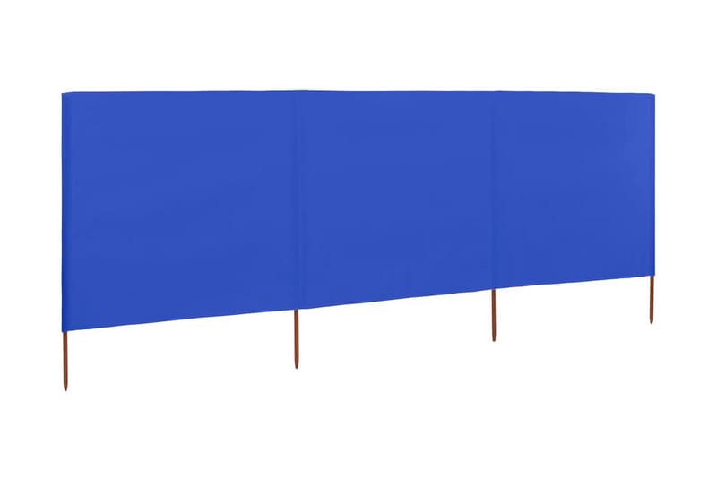 Tuulensuojakangas 3 paneelilla 400x80 cm taivaansininen - Sininen - Puutarhakalusteet - Aurinkosuoja - Sermit ja tuulisuojat