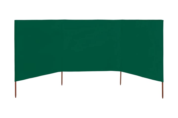 Tuulensuojakangas 3 paneelilla 400x80 cm vihreä - Vihreä - Sermit ja tuulisuojat - Sermi
