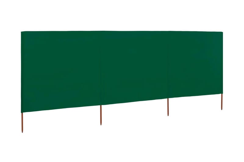 Tuulensuojakangas 3 paneelilla 400x80 cm vihreä - Vihreä - Puutarhakalusteet - Aurinkosuoja - Sermit ja tuulisuojat