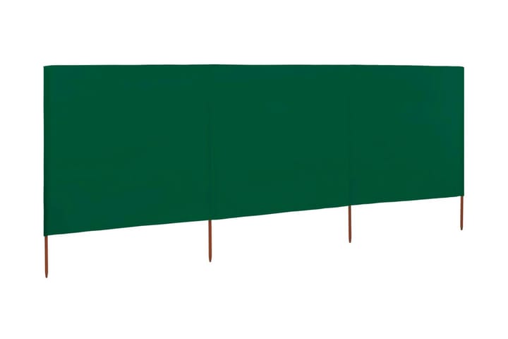 Tuulensuojakangas 3 paneelilla 400x80 cm vihreä - Vihreä - Sermit ja tuulisuojat - Sermi