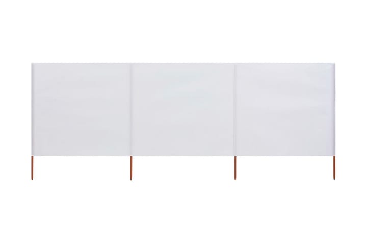 Tuulensuojakangas 3 paneelilla 400x80 cm hiekan valkoinen - Valkoinen - Sermit ja tuulisuojat - Sermi