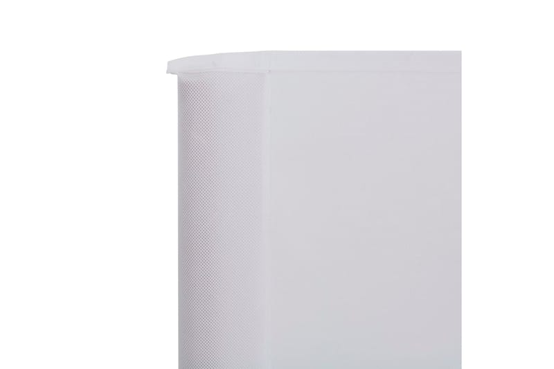 Tuulensuojakangas 3 paneelilla 400x80 cm hiekan valkoinen - Valkoinen - Puutarhakalusteet - Aurinkosuoja - Sermit ja tuulisuojat