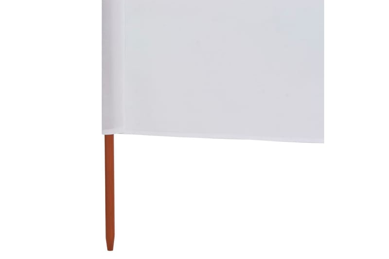 Tuulensuojakangas 3 paneelilla 400x80 cm hiekan valkoinen - Valkoinen - Puutarhakalusteet - Aurinkosuoja - Sermit ja tuulisuojat