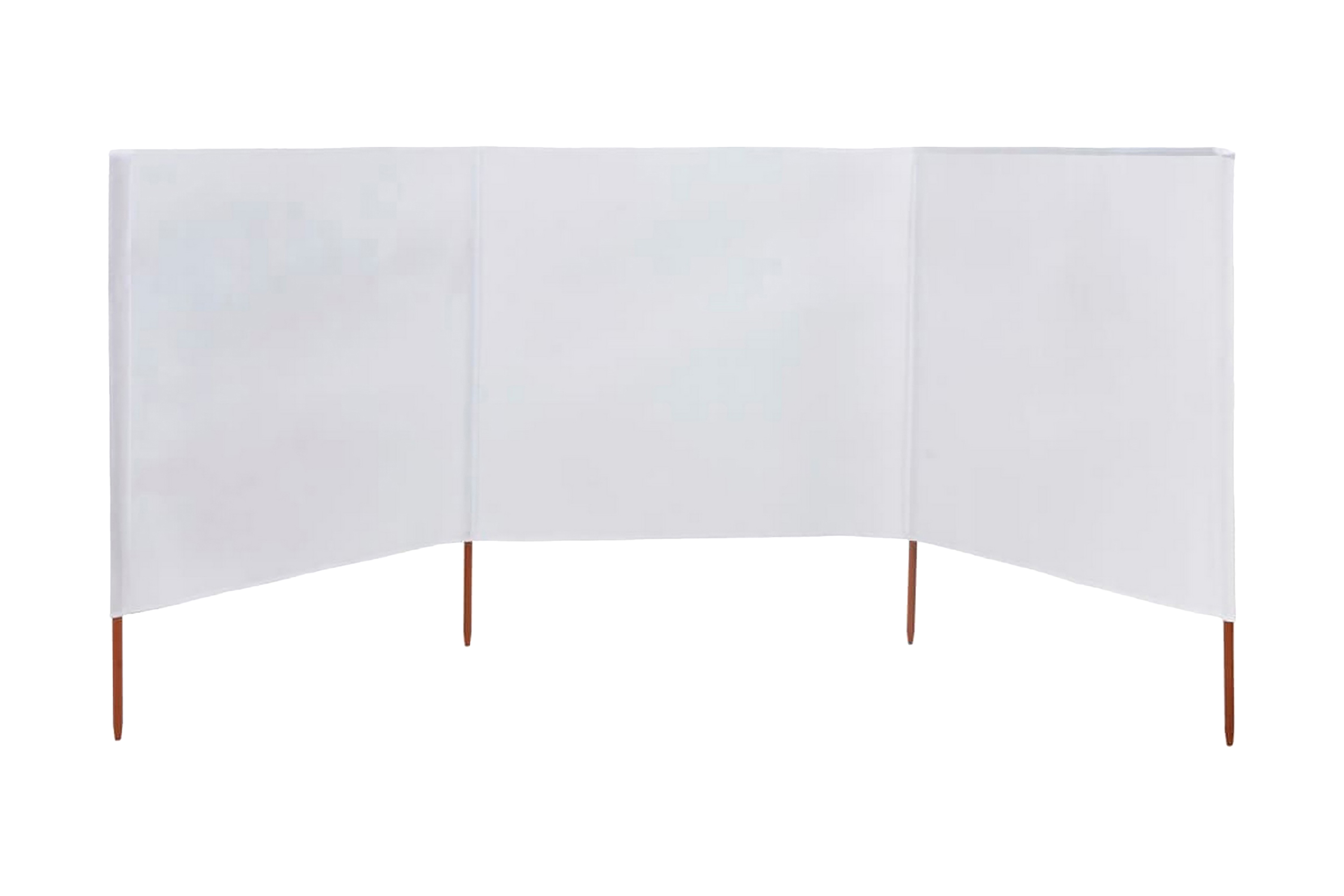 Tuulensuojakangas 3 paneelilla 400x160 cm hiekanvalkoinen - Valkoinen