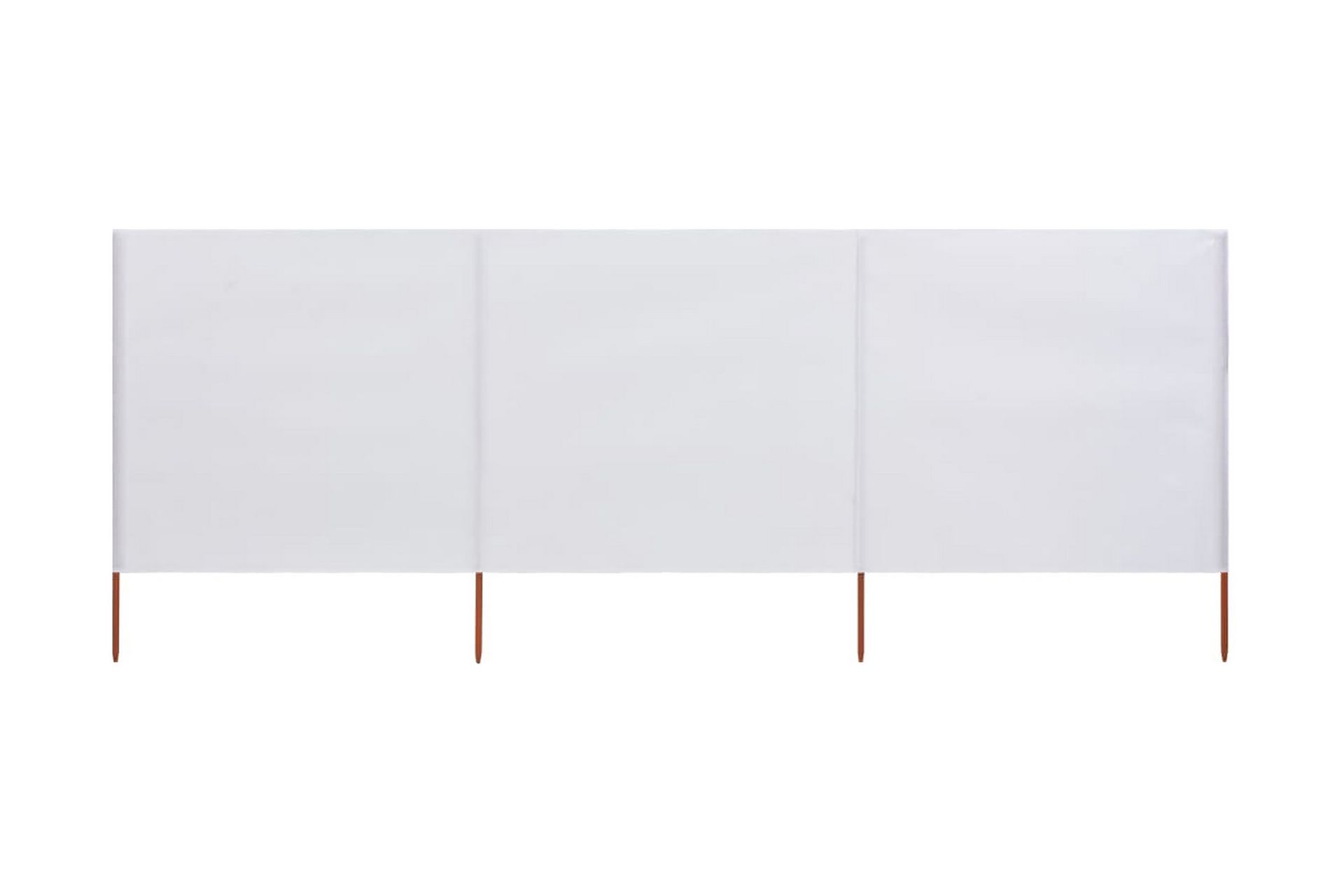 Tuulensuojakangas 3 paneelilla 400x160 cm hiekanvalkoinen - Valkoinen - Puutarhakalusteet - Aurinkosuoja - Sermit ja tuulisuojat