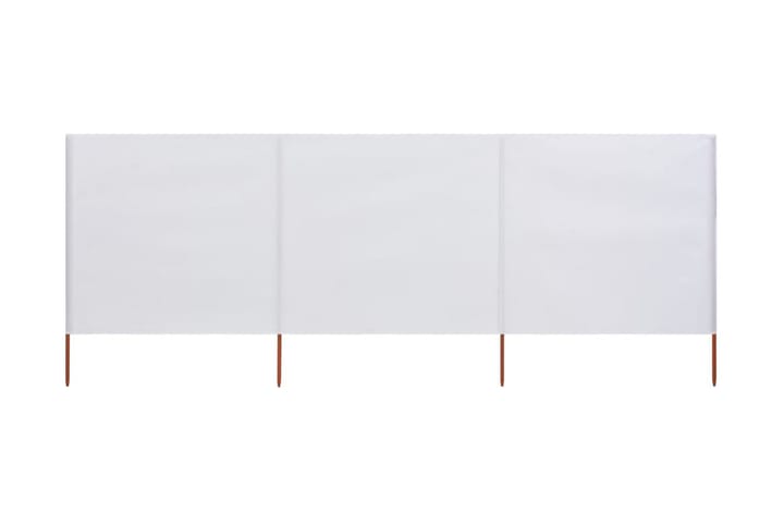 Tuulensuojakangas 3 paneelilla 400x160 cm hiekanvalkoinen - Valkoinen - Sermit ja tuulisuojat - Sermi