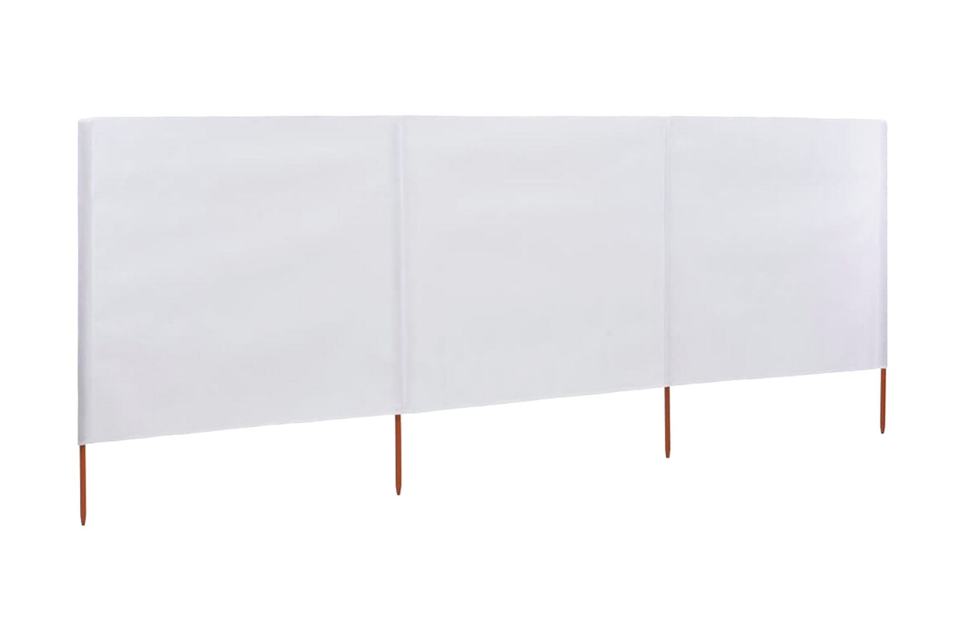 Tuulensuojakangas 3 paneelilla 400x160 cm hiekanvalkoinen - Valkoinen - Puutarhakalusteet - Aurinkosuoja - Sermit ja tuulisuojat