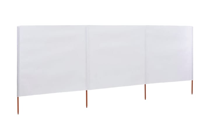 Tuulensuojakangas 3 paneelilla 400x160 cm hiekanvalkoinen - Valkoinen - Sermit ja tuulisuojat - Sermi