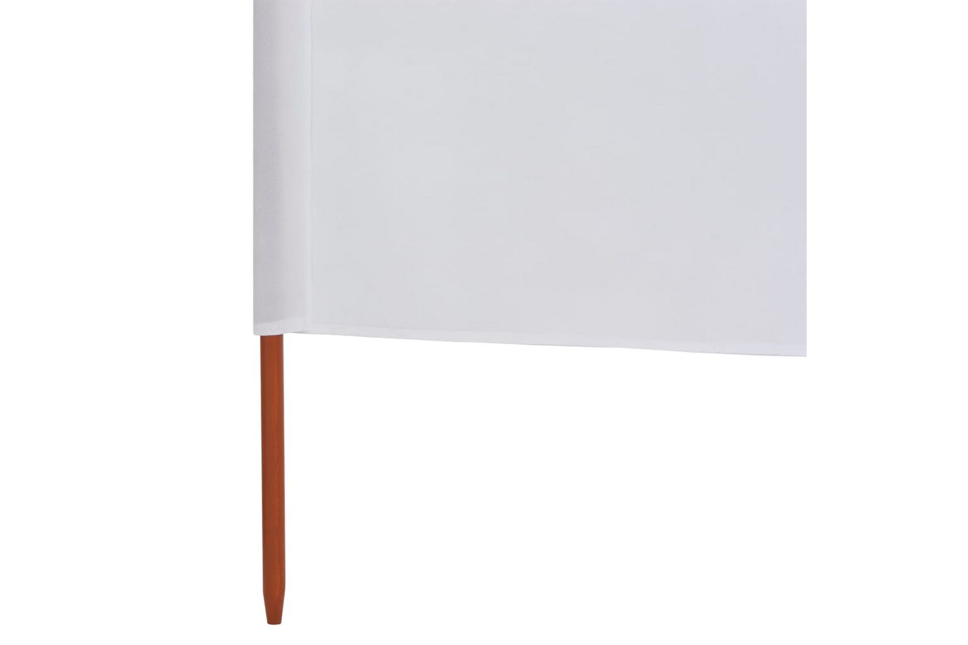 Tuulensuojakangas 3 paneelilla 400x160 cm hiekanvalkoinen - Valkoinen - Puutarhakalusteet - Aurinkosuoja - Sermit ja tuulisuojat