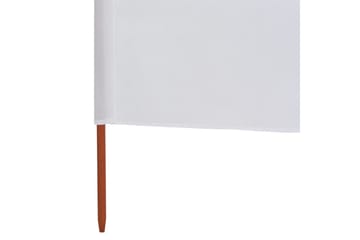 Tuulensuojakangas 3 paneelilla 400x160 cm hiekanvalkoinen - Valkoinen - Puutarhakalusteet - Aurinkosuoja - Sermit ja tuulisuojat