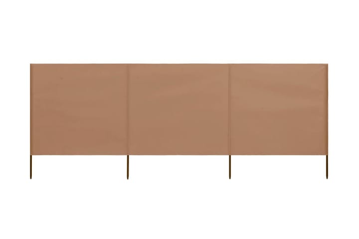 Tuulensuojakangas 3 paneelilla 400x160 cm ruskeanharmaa - Ruskea - Sermit ja tuulisuojat - Sermi