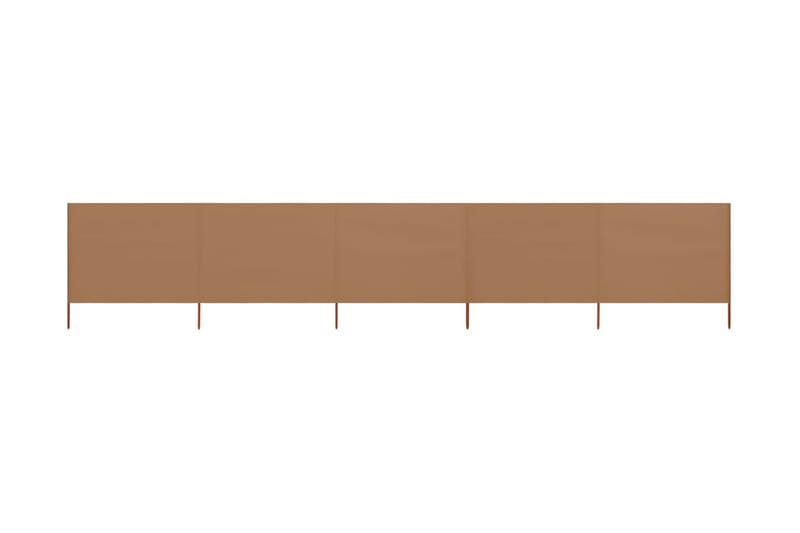 Tuulensuojakangas 5 paneelilla 600x120 cm ruskeanharmaa - Ruskea - Puutarhakalusteet - Aurinkosuoja - Sermit ja tuulisuojat