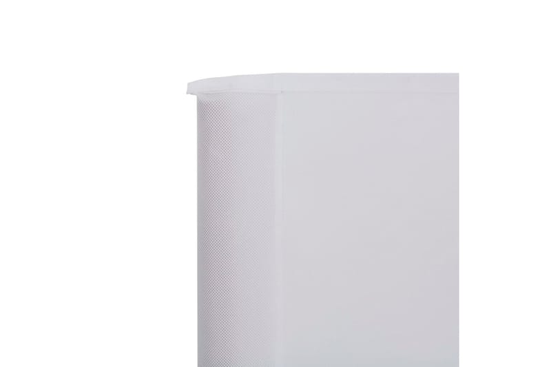 Tuulensuojakangas 5 paneelilla 600x120 cm hiekanvalkoinen - Valkoinen - Puutarhakalusteet - Aurinkosuoja - Sermit ja tuulisuojat