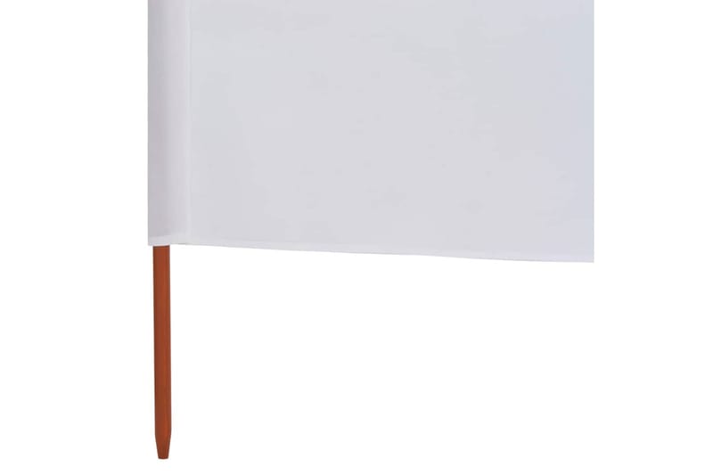 Tuulensuojakangas 5 paneelilla 600x120 cm hiekanvalkoinen - Valkoinen - Puutarhakalusteet - Aurinkosuoja - Sermit ja tuulisuojat