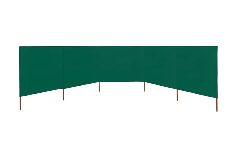 Tuulensuojakangas 5 paneelilla 600x120 cm vihreä - Vihreä - Puutarhakalusteet - Aurinkosuoja - Sermit ja tuulisuojat